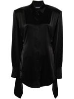 David Koma robe-chemise à manches longues - Noir - thumbnail