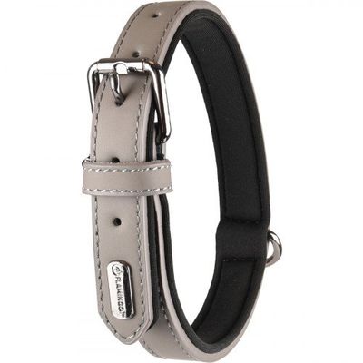 Halsband Binti Grijs 31 - 39 cm x 20 mm Flamingo Grijs