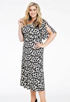 Yoek Jurk asymmetrische FELINE | Bruin | Maat 50/52 Yoek Jurk asymmetrische FELINE | Bruin | Maat 50/52