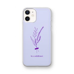 Be a wildflower: iPhone 12 mini Transparant Hoesje
