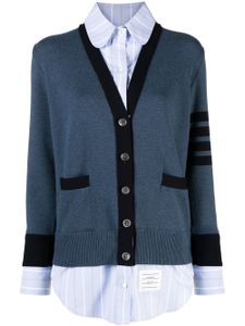 Thom Browne cardigan Milano à col v - Bleu