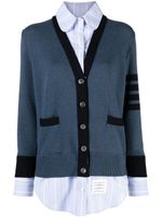 Thom Browne cardigan Milano à col v - Bleu - thumbnail