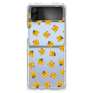 TPU bumper voor Samsung Galaxy Z Flip 4 Katten Emojis