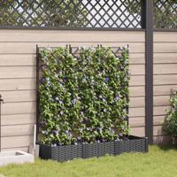 Tuin Bloempot 3 pcs Zwart 120 x 40 x 125,5 cm Staal