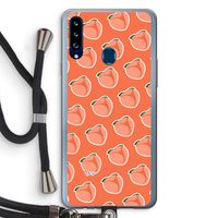 Just peachy: Samsung Galaxy A20s Transparant Hoesje met koord