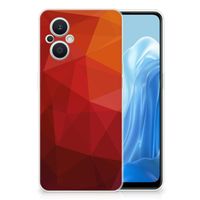 TPU Hoesje voor OPPO Reno8 Lite Polygon Red - thumbnail