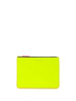 Comme Des Garçons Wallet portefeuille zippé colour block - Jaune - thumbnail