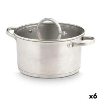 Kookpot met Glazen Deksel Kinvara Zilverkleurig 3,8 L 29 x 12 x 22 cm 29 x 16 x 22 cm Inductie (6 Stuks) Kookpot met Glazen Deksel Kinvara Zilverkleurig 3,8 L 29 x 12 x 22 cm 29 x 16 x 22 cm Inductie (6 Stuks)