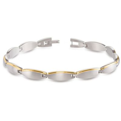 Boccia 03031-02 Armband titanium zilver- en goudkleurig 21 cm