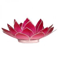 Lotus Sfeerlicht Roze Zilverrand