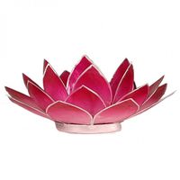 Lotus Sfeerlicht Roze Zilverrand - thumbnail