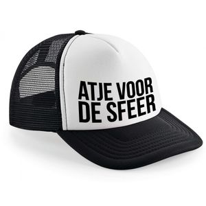 Snapback/cap - Atje voor de sfeer - zwart/wit - dames/heren - feest petjes