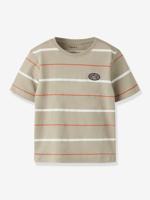 T-shirt voor jongens met streepjesmotief NAME IT taupe