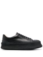 Jil Sander baskets à lacets - Noir