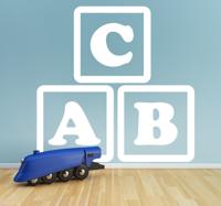 Sticker kind blokken ABC