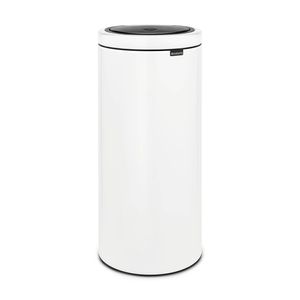 Brabantia Touch Bin Flat Top afvalemmer 30 liter met kunststof binnenemmer - White