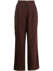 Koché pantalon droit à imprimé abstrait - Marron