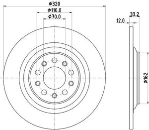 Remschijf PRO 8DD355132101