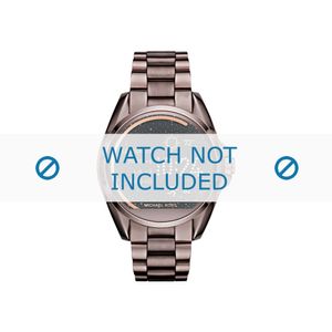 Michael Kors horlogeband MKT5007 Staal Bordeaux 22mm