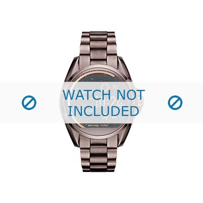 Michael Kors horlogeband MKT5007 Staal Bordeaux 22mm
