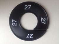 Maatring 9cm zwart/wit 27