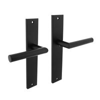 Intersteel Deurklink Bastian op schild 245x45 mm blind mat zwart