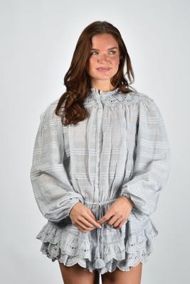 Marant Etoile blouse Polly HT0767FA-D1J05E light blue