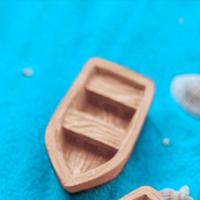 3 PC'S retro houten boot model hars ambachtelijke accessoires grootte: groot