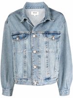 AGOLDE veste en jean à effet délavé - Bleu