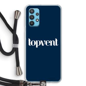 Topvent Navy: Samsung Galaxy A32 4G Transparant Hoesje met koord