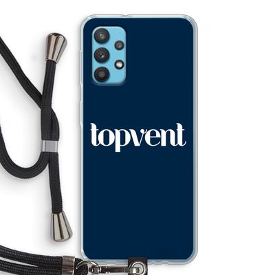 Topvent Navy: Samsung Galaxy A32 4G Transparant Hoesje met koord
