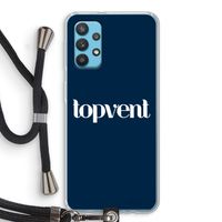 Topvent Navy: Samsung Galaxy A32 4G Transparant Hoesje met koord Topvent Navy: Samsung Galaxy A32 4G Transparant Hoesje met koord