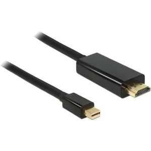 DeLOCK 83698 video kabel adapter 1 m Mini DisplayPort HDMI Zwart