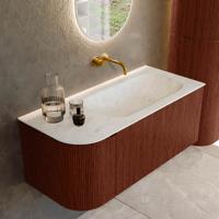 Badmeubel Mondiaz Kurve-Dlux | 105 cm cm | Meubelkleur Ruby | Wastafelkleur Opalo | Solid surface | Wasbak rechter zijde spoelbak | Zonder kraangat(en) Badmeubel Mondiaz Kurve-Dlux | 105 cm cm | Meubelkleur Ruby | Wastafelkleur Opalo | Solid surface | Wasbak rechter zijde spoelbak | Zonder kraangat(en)