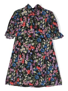 Dolce & Gabbana Kids robe courte à fleurs - Noir