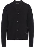 Prada cardigan à patch logo - Noir - thumbnail