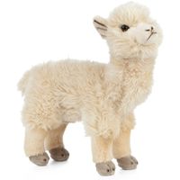 Pluche witte alpaca/lama knuffel 24 cm speelgoed - thumbnail