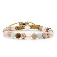 Karma Armband Spiral Sweet and Soft Rosé Crystal