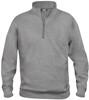 Clique 021033 Basic Half Zip - Grijsmelange - XS