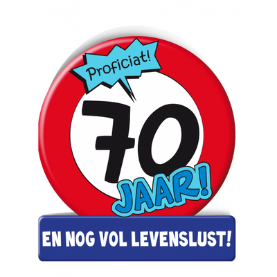 Wenskaart Verkeersbord 70 Jaar