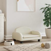VidaXL Hondenmand 50x40x30 cm kunstleer crèmekleurig