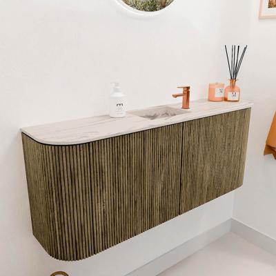 Toiletmeubel Mondiaz Joya Dlux | 103.2 cm | Meubelkleur Dusk | Faye wastafel Nata Wasbak Midden | 1 kraangat