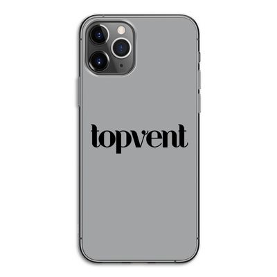 Topvent Grijs Zwart: iPhone 11 Pro Transparant Hoesje