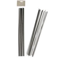 Binddraad/wikkeldraad - 20x st - grijs - 350 mm x 1,6 mm - hobbydraad/bloemendraad Binddraad/wikkeldraad - 20x st - grijs - 350 mm x 1,6 mm - hobbydraad/bloemendraad