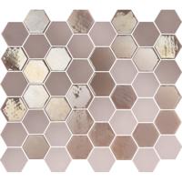 The Mosaic Factory Valencia Mozaiek Tegel Hexagon- Roze Glas Recycled 278x325 mm