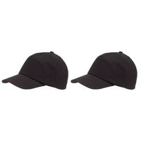 5-panel baseballcap zwart met klittenbandsluiting voor volwassenen 10 stuks