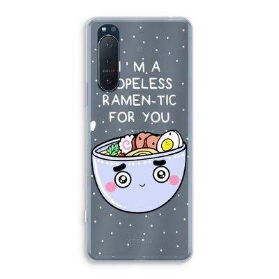 I'm A Hopeless Ramen-Tic For You: Sony Xperia 5 II Transparant Hoesje
