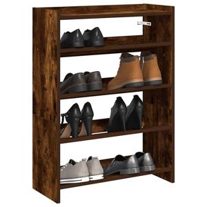 VidaXL Schoenenrek 60x25x62 cm bewerkt hout gerookt eikenkleurig