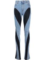 Mugler jean skinny à design bicolore - Bleu - thumbnail