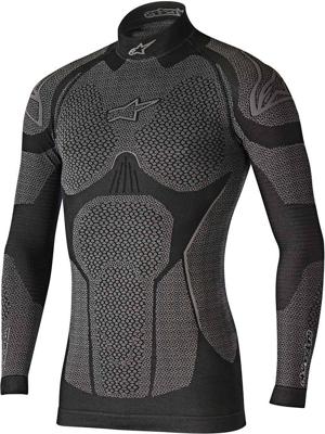 ALPINESTARS Ride Tech Top Long Sleeve Winter, Thermoshirt voor op de moto, Zwart-Grijs
